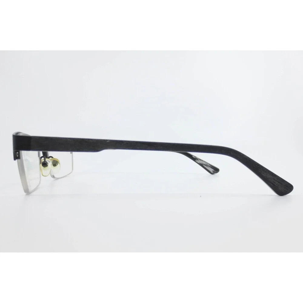 GO 1020 1600 Matte Black Semi Rimless Rectangular Eyeglasses 53-17-135